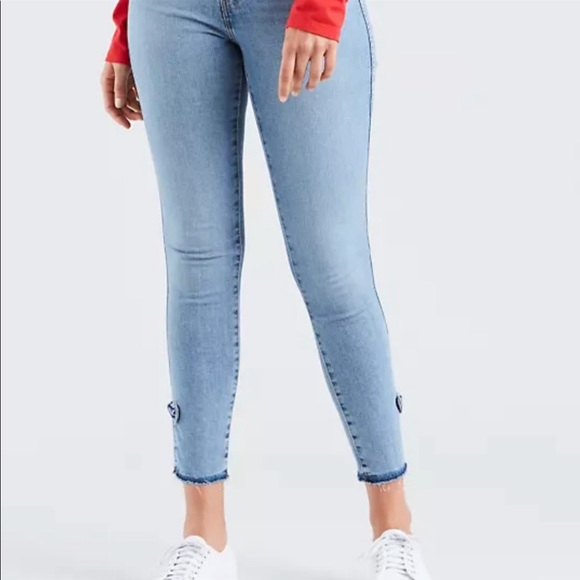 721 HIGH RISE SKINNY WOMEN'S JEANS WITH ANKLE BOWS size 25 - Picture 2 of 11